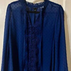 Torrid Sheer Blouse (Blue)